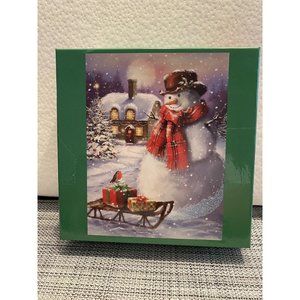 Brother/Sister Christmas Party Snowman500 Piece Oversized Puzzle 17.9'x23.9' New